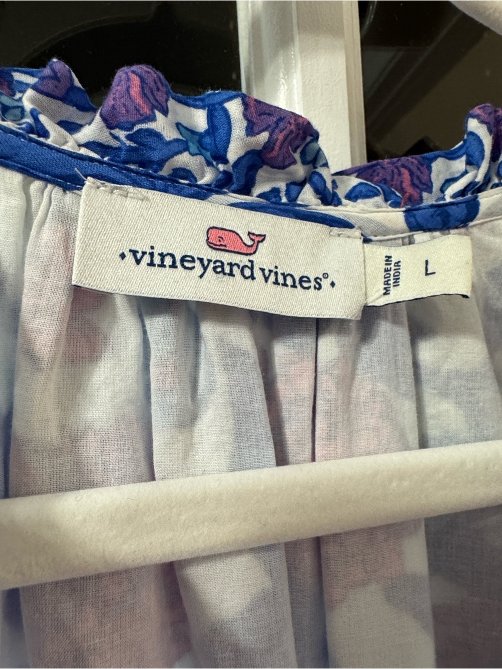 Vineyard Vines Blue & Purple Floral Tiered Maxi Dress - Picture 4 of 5